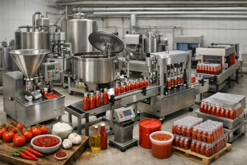 تجهیزات لازم برای خط تولید سس