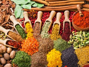 تجهیزات تهیه و توزیع ادویه‌جات: ادویه ها مزه دهنده‌های برای پخت و پز غذا و افزودنی های برای انواع سالاد و نوشیدنی و دمنوش‌ها هستند.
