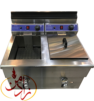 سرخ کن دو لگن رومیزی صنعتی