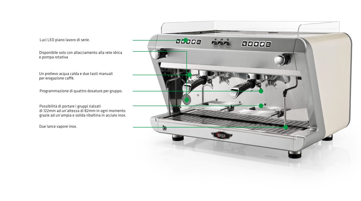 اسپرسو ساز وگا مدل Wega espersso maker model io - io