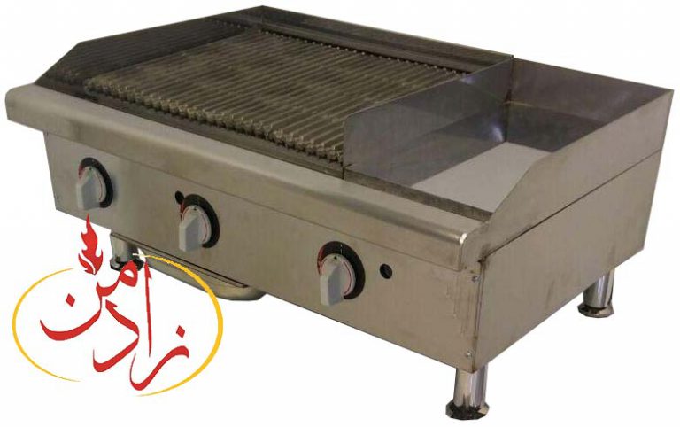 گریل ترکیبی رومیزی گازی 90 سانتی مارک زادمن مدل ZGRT90