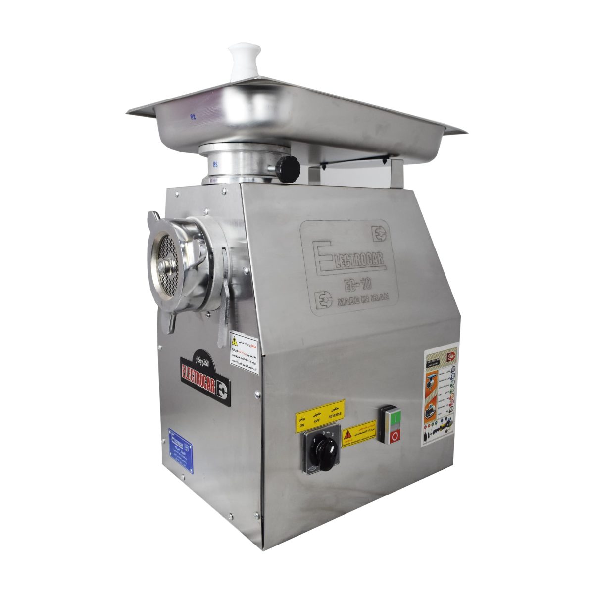 چرخ گوشت گیربکسی الکتروکار مدل EC-10 چدنی