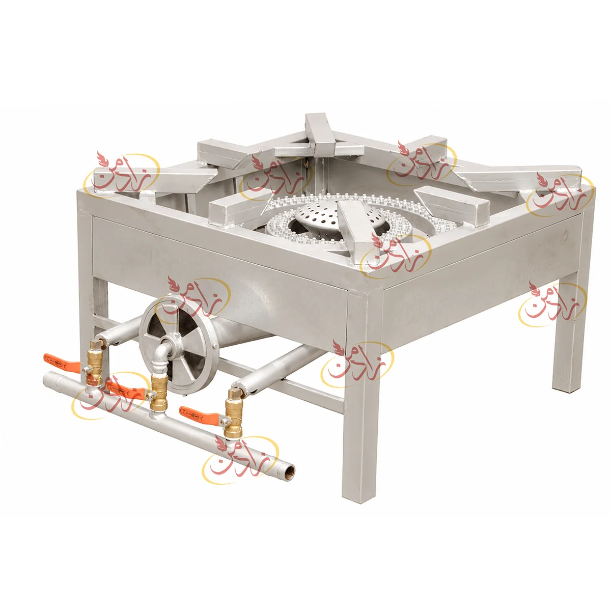Chimney-style gas stove1 اجاق گاز صنعتی پلوپز سه ردیفه تنوره دار مارک زادمن مدل ZOJ70 - Image 1