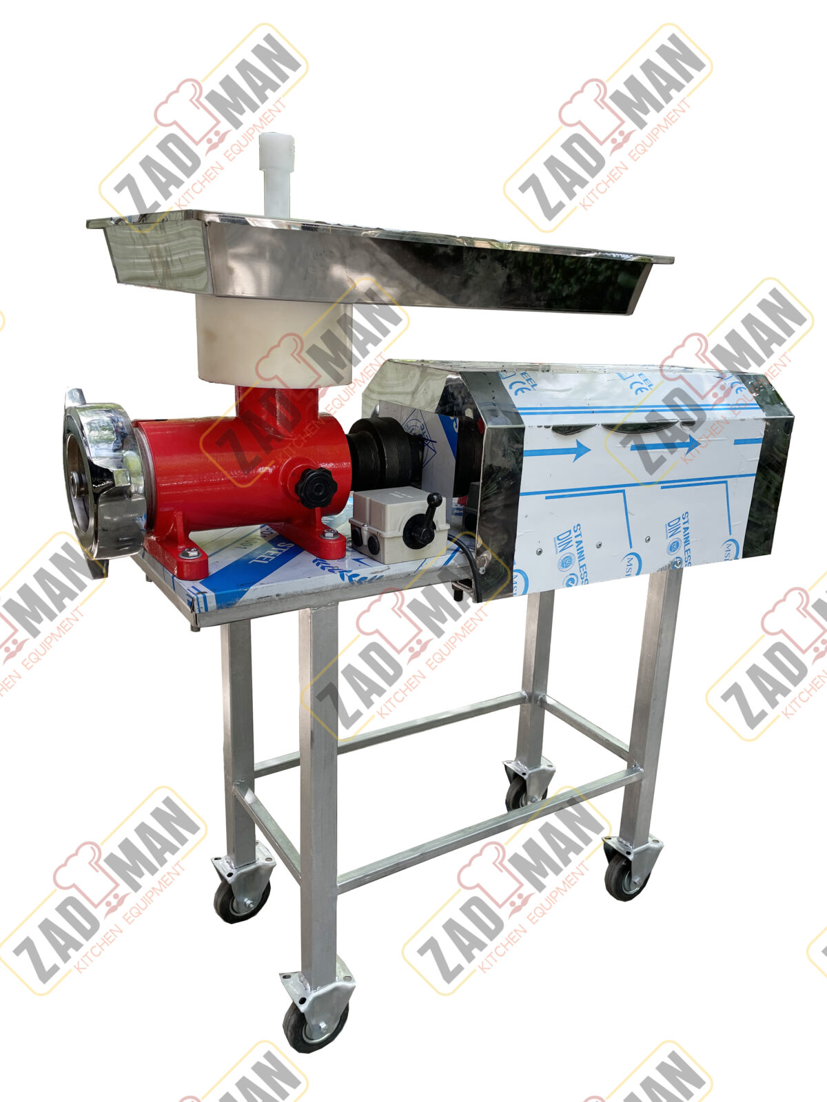 چرخ گوشت صنعتی گیربکسی سایز 42 مارک زادمن مدل ZCHMOH-42 - تصویر 4