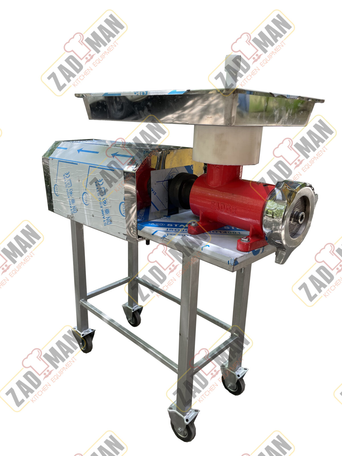 چرخ گوشت صنعتی گیربکسی سایز 42 مارک زادمن مدل ZCHMOH-42 - تصویر 5