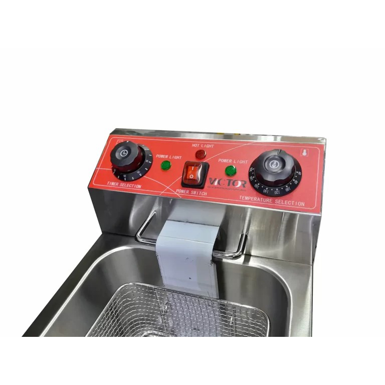 سرخ کن برقی یک لگن شیر تخلیه دار ویکتور ZS100 - تصویر 4